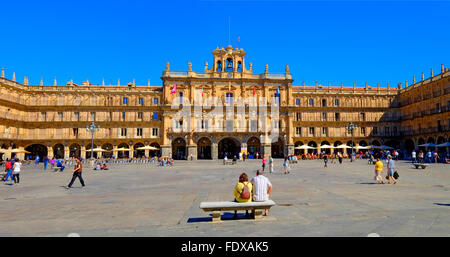 Plaza Mayor Salamanca espagne CASTILLE LEON ES Banque D'Images