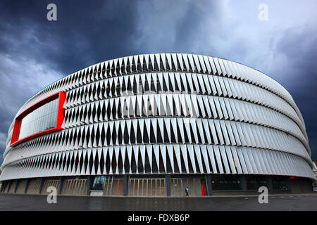 Le légendaire 'Sun' Mames stadium, 'home' de l'équipe de football de l'Athletic Bilbao, Bilbao, Pays basque (Pays basque), l'Espagne. Banque D'Images