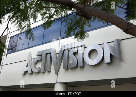 Vue d'Activision Blizzard siège à Santa Monica, Californie Banque D'Images