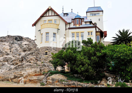 La Goerke House dans la ville balnéaire de Luderitz, en Namibie Banque D'Images