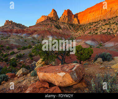 Grand Staircase-Escalante National Monument, UT : Sunrise sur Circle Cliffs Banque D'Images