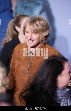 Berlin, Allemagne. 09Th Feb 2016. L'acteur américain Owen Wilson arrive à la première allemande du film 'Zoolander n°2' à Berlin, Allemagne, 02 février 2016. Le film arrive dans les salles allemandes le 18 février 2016. Photo : JOERG CARSTENSEN/dpa/Alamy Live News Banque D'Images