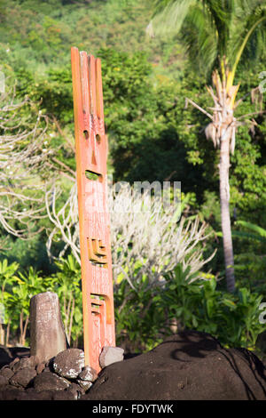 Marae Arahurahu, Pa'ea, Tahiti, Polynésie Française Banque D'Images