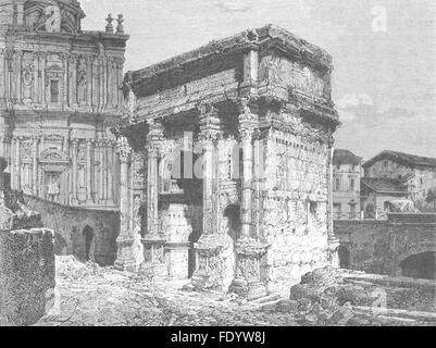 ROME : Arch of Septimius Severus, antique print 1872 Banque D'Images