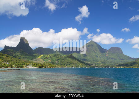 Baie de Cook, Mo'orea, îles de la société, Polynésie Française Banque D'Images