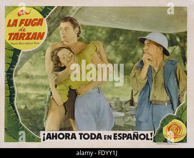 Tarzan Escapes - Affiche de film espagnol Banque D'Images