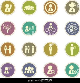Community icons set Illustration de Vecteur