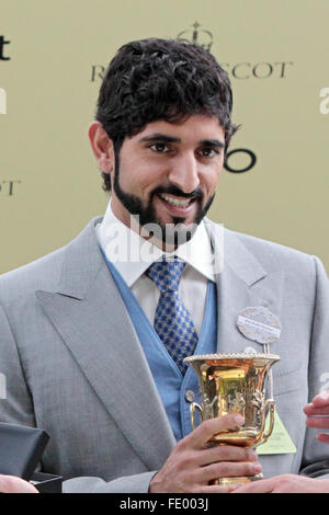 Ascot, Royaume-Uni, Sheikh Hamdan bin Mohammed bin Rashid Al Maktoum, Prince héritier de Dubaï Banque D'Images