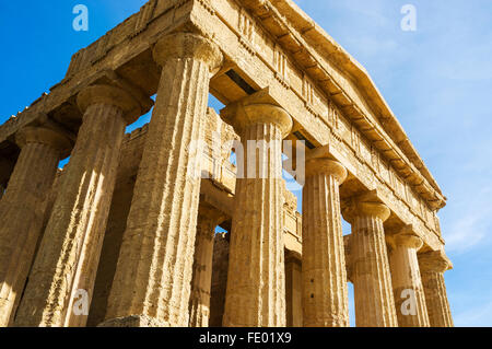 Temple of Concordia à Agrigente, ancienne ville grecque d'Akragas, Sicile, Italie Banque D'Images