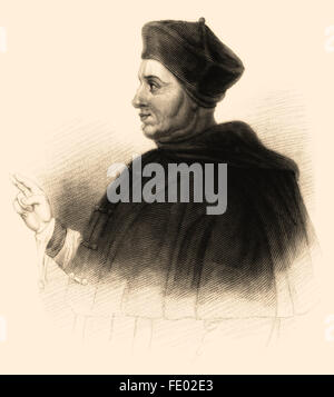 Thomas Wolsey ou Woolsey, ch. 1473-1530, un homme politique anglais et le cardinal de l'Église Catholique Romaine Banque D'Images