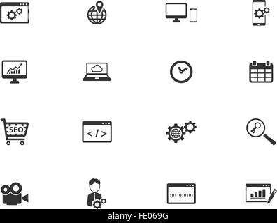 SEO et développement icônes simplement Illustration de Vecteur