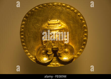 Objets exposés dans le Musée de l'or (el Museo del Oro) à Bogota, Colombie Banque D'Images