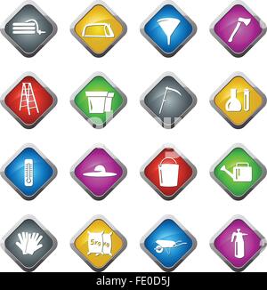 Collection d'outils de jardinage Illustration de Vecteur