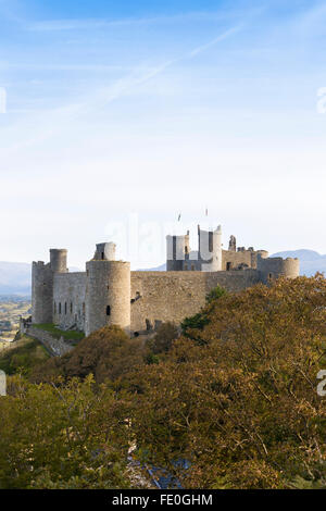 Château de Harlech, Harlech, Gwynedd, au Pays de Galles, a été construit par Édouard I lors de son invasion du Pays de Galles entre 1282 et 1289 Banque D'Images