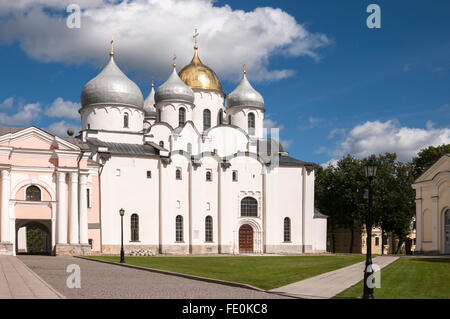 La cathédrale Sainte-Sophie à Kremlin, Grand Novgorod, Russie Banque D'Images