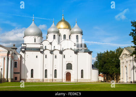 La cathédrale Sainte-Sophie à Kremlin, Grand Novgorod, Russie Banque D'Images