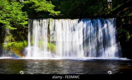 La Ddwli Falls, Brecon Brecons. L'une des cascades de la cascade de Brecon, Wales à pied Banque D'Images