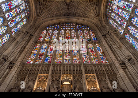 L'intérieur de King's College, Cambridge Banque D'Images