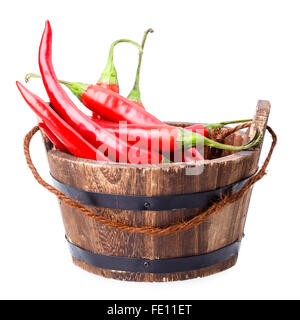 Godet piment isolé sur fond blanc Banque D'Images