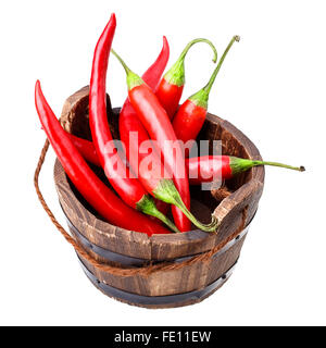 Godet piment isolé sur fond blanc Banque D'Images