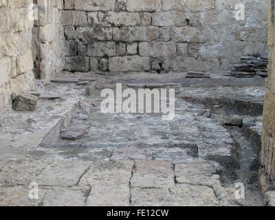 Ruines de la musulmane maure/califat islamique ville Medina Azahara, califat de Cordoue, site classé au Patrimoine Mondial de 2018, l'Espagne Banque D'Images