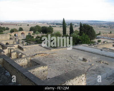 Ruines de la musulmane maure/califat islamique ville Medina Azahara, califat de Cordoue, site classé au Patrimoine Mondial de 2018, l'Espagne Banque D'Images