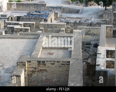 Ruines de la musulmane maure/califat islamique ville Medina Azahara, califat de Cordoue, site classé au Patrimoine Mondial de 2018, l'Espagne Banque D'Images