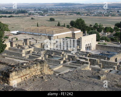 Sommaire des ruines de la musulmane maure/califat islamique ville Medina Azahara, califat de Cordoue, Espagne Banque D'Images