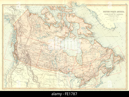 Dominion du Canada : ; l'Amérique du Nord britannique. Chemins de fer. BLACKIE, 1893 Ancien site Banque D'Images