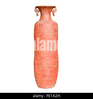 Beau vase peint sur un fond blanc, pur Banque D'Images