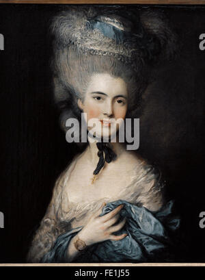 Thomas Gainsborough (1727-1788). Peintre anglais. La femme en bleu, fin des années 1770 et au début des années 1780. Le Musée de l'Ermitage. Saint Petersburg. La Russie. Banque D'Images