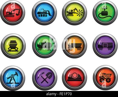 Set d'icônes de l'industrie Illustration de Vecteur