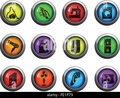 Home appliances icons set Illustration de Vecteur