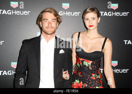 Sydney, Australie. 4 février 2016. Situé contre la superbe toile de fond de la célèbre baie de Sydney, PDG de TAG Heuer et président du groupe LVMH Watch Division, Jean-Claude Biver a organisé un cocktail glamour d'accueillir officiellement Chris Hemsworth que TAG Heuer's new International ambassadeur de marque. Crédit : Richard Milnes/Alamy Live News Banque D'Images