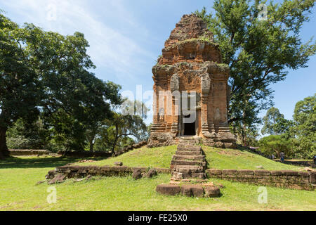 Tour de brique du Temple Bakong du Roluos Angkor Siem Reap Cambodge Banque D'Images