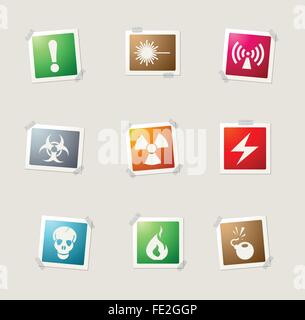 Hazard icons set Illustration de Vecteur