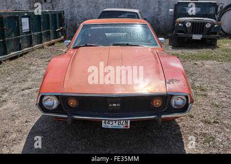 Un Américain 1971 AMC Javelin AMX dans 401 Minneapolis, Minnesota, USA. Banque D'Images