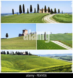 La campagne toscane de Sienne, Italie Région Banque D'Images