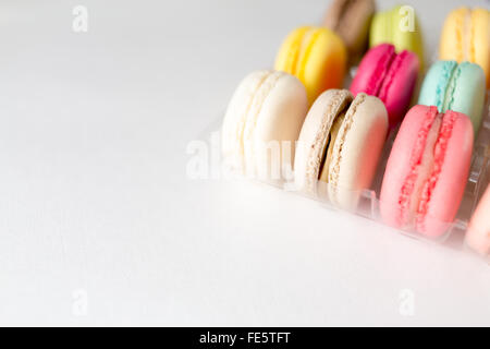 Fort de douce délicatesse française isolée macarons Banque D'Images