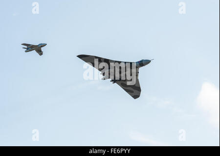 XH558 Vulcan fairwell flight Banque D'Images