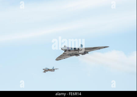 XH558 Vulcan fairwell flight Banque D'Images