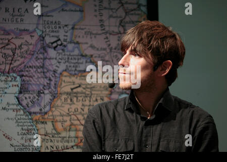 Londres, Royaume-Uni. 4 Février, 2016. Simon Reed présentateur de télévision et auteur à succès en conversation au Destinations, Les Vacances et Voyage Show qui a eu lieu à Londres Olympia Février 2016 Crédit : Paul/Quezada-Neiman Alamy Live News Banque D'Images