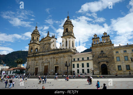 Catedral Primada de Colombie, la cathédrale, la Plaza Bolivar, Bogota, Colombie Banque D'Images