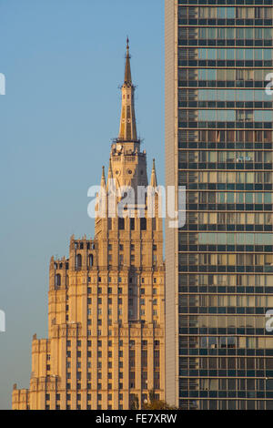 Place Kudrinskaya Building, l'un des sept Sœurs, Moscou, Russie Banque D'Images