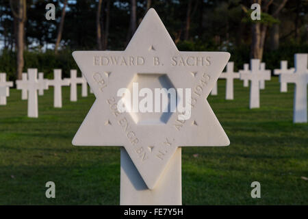 Cimetière américain de Collevile près de Omaha Beach Banque D'Images