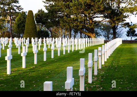 Cimetière américain de Collevile près de Omaha Beach Banque D'Images