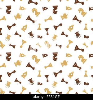 Icônes d'échecs coloré, motif transparent Illustration de Vecteur