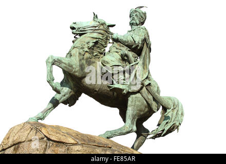 Monument de Bogdan Chmielnicki, l'hetman des Cosaques zaporogues ukrainiens, sur la place de Sofia à Kiev, Ukraine Banque D'Images