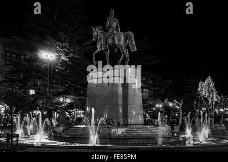 Statue du général Espartero à Paseo del Espolon, Logroño, La Rioja, Espagne, Europe Banque D'Images