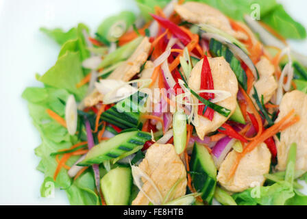 Poulet thaï et salade d'herbes Banque D'Images